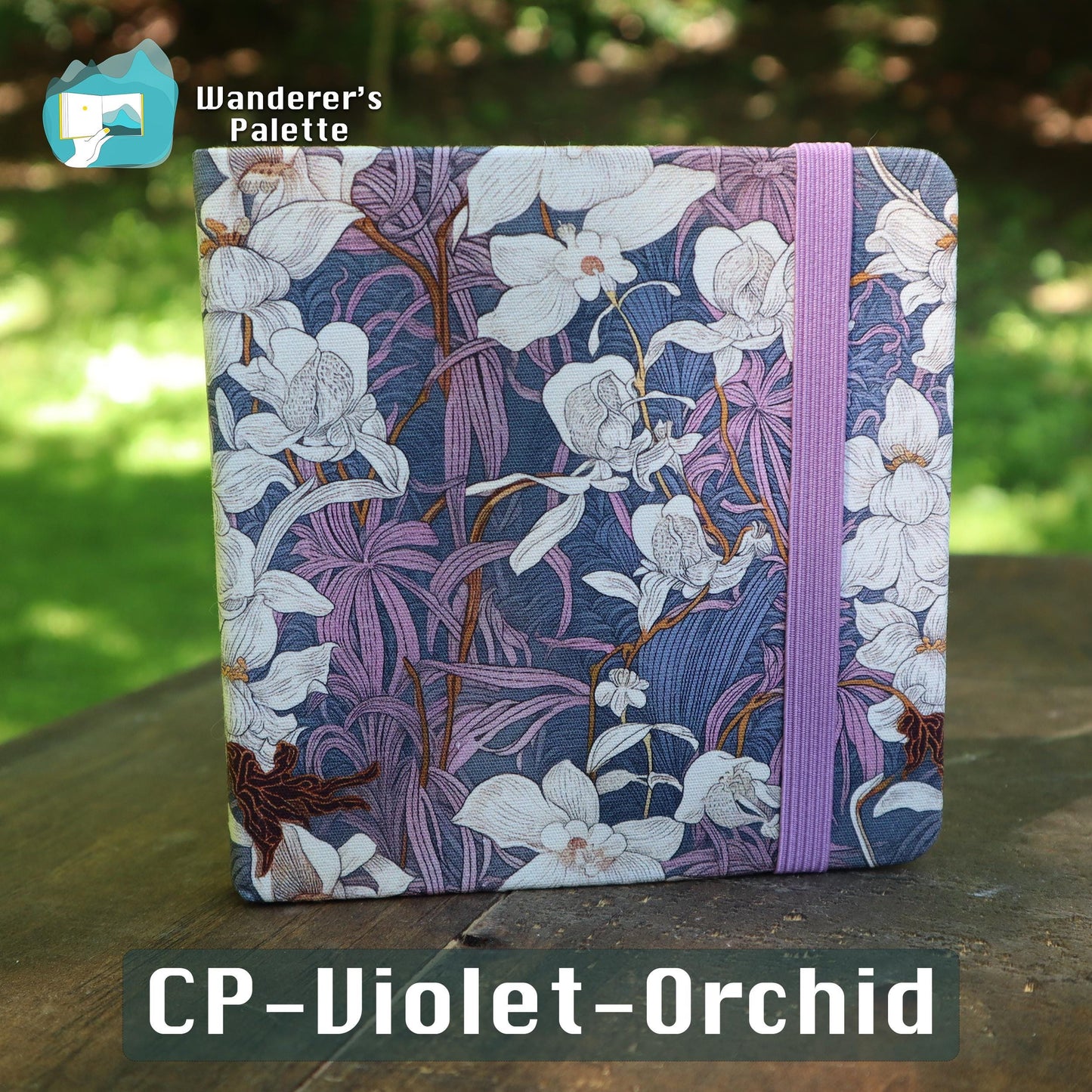 Professional Watercolor Journal | 100% Cotton 300gsm Square Sketchbook, HP Violet Orchid, 4.7×4.7"
