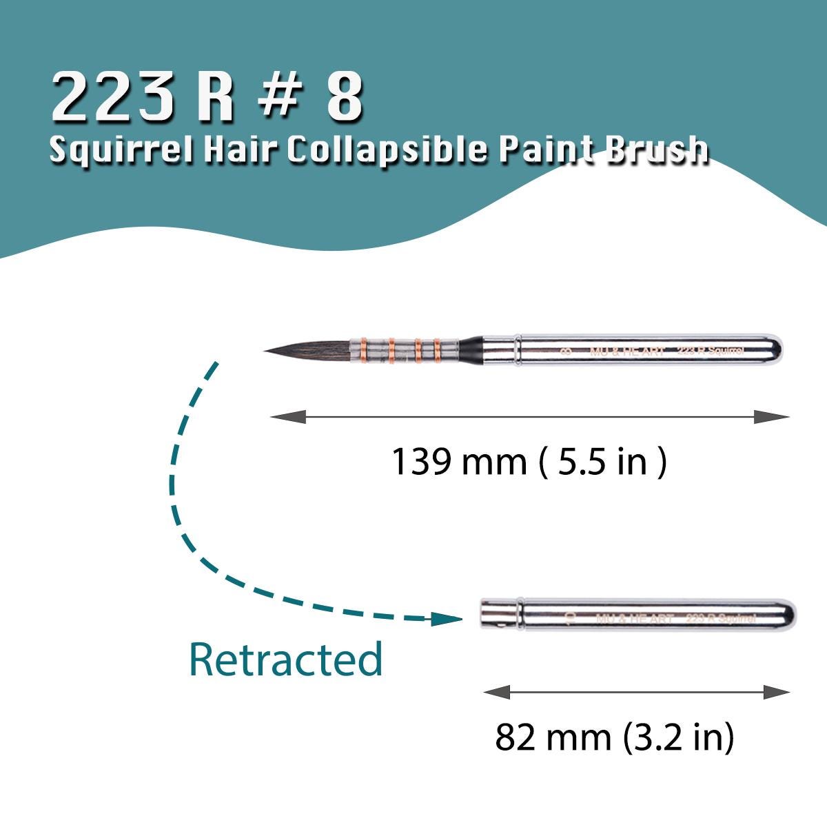 Pos 3: Artist painting with collapsible mop brush - watercolor gouache