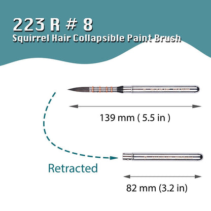 Pos 3: Artist painting with collapsible mop brush - watercolor gouache