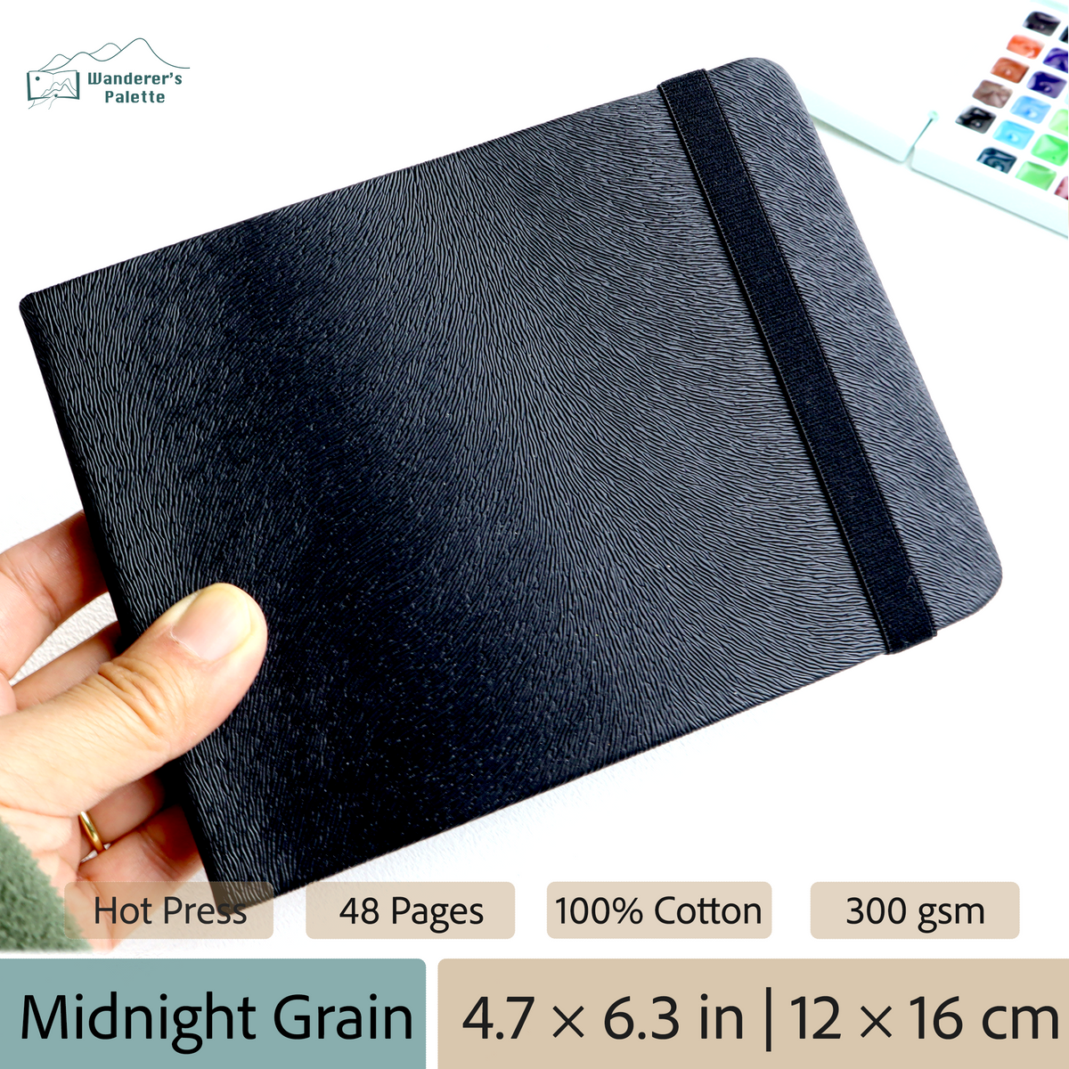 Personalized Watercolor Sketchbook - 4.7 × 6.3 in