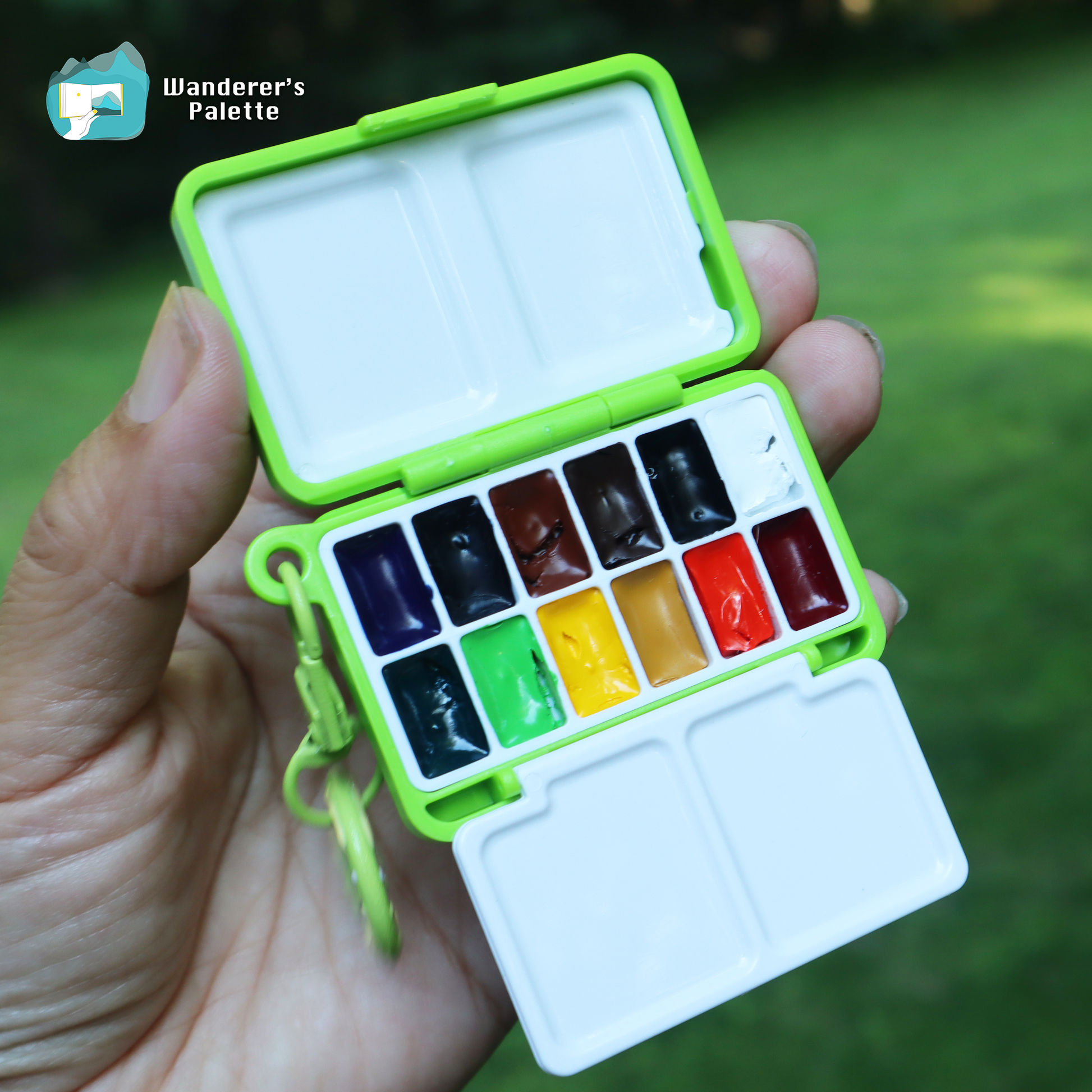 	Pos 5: Holbein watercolor mixing on mini pocket palette