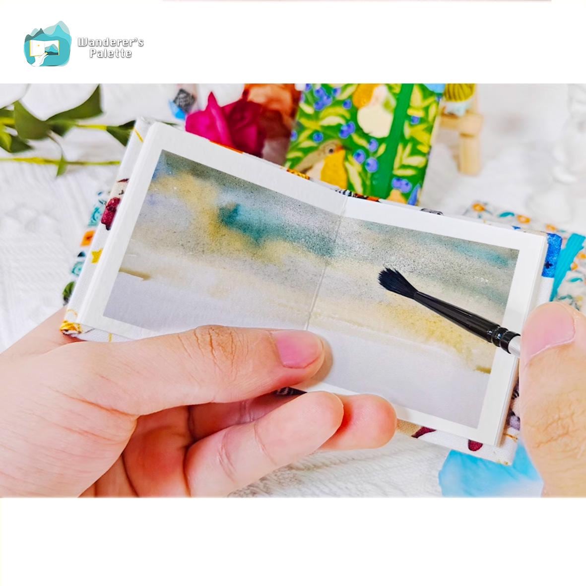 	Pos 5: Hot press cotton paper texture - mini watercolor journal