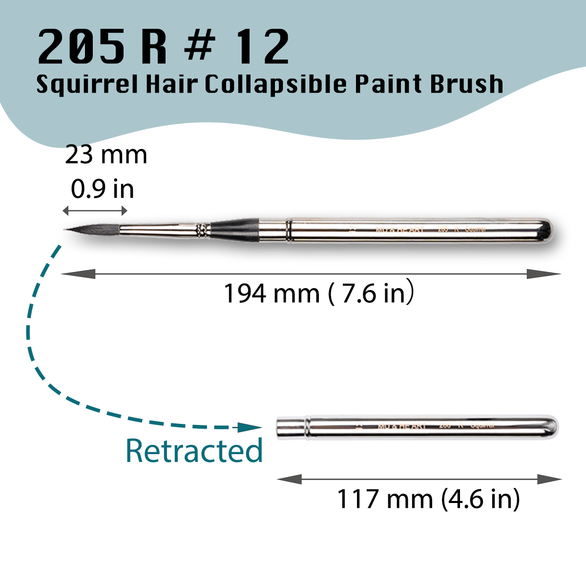 	Pos 7: Collapsible travel watercolor brush packaging
