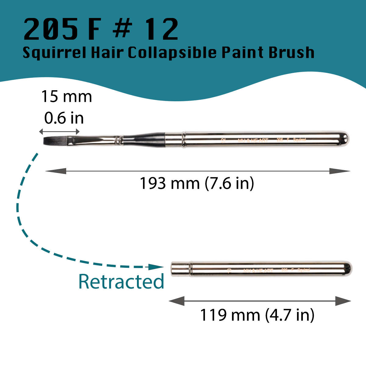 	Pos 8: Collapsible brush in hand - portable travel watercolor