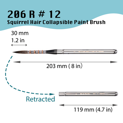 	Pos 10: Collapsible brush closed - portable travel watercolor