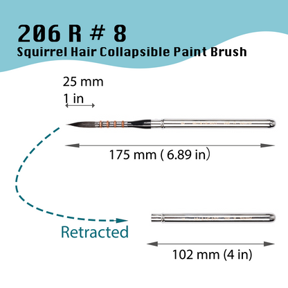 	Pos 9: Travel watercolor brush - squirrel mix hair close-up