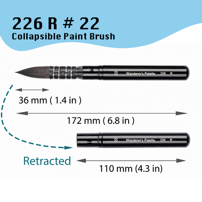 Collapsible Travel Mop Brush – Squirrel Mix & Taklon