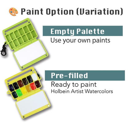 Travel Watercolor Gift Set | Portable Art Kit in Mini Suitcase, Gift for Artists