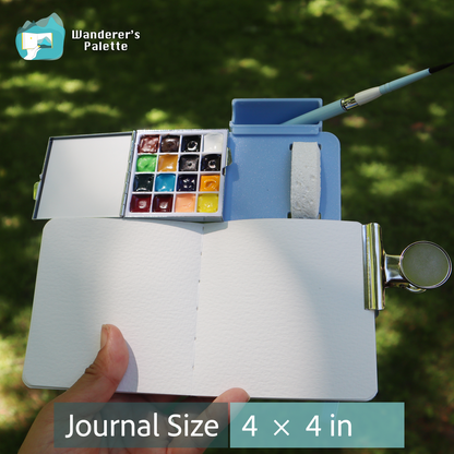 Small - Magnetic Palette Adapter for Watercolor | Plein Air Painting Board with Water Bucket & Sponge Slot