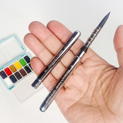 Pos 1: Collapsible travel mop brush - squirrel mix hair for watercolor gouache ink painting