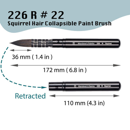Pos 8: Collapsible mop brush in hand - portable travel watercolor