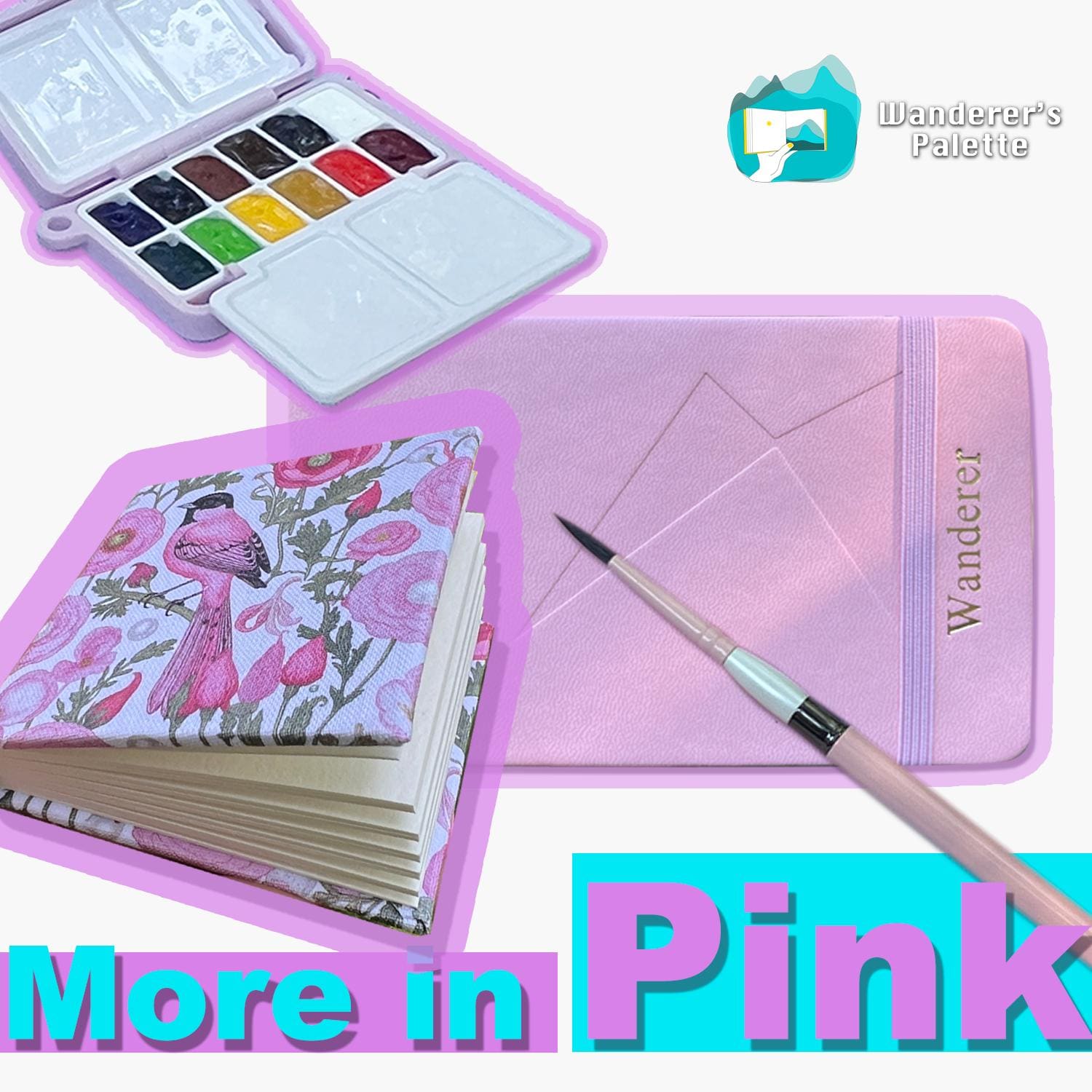 	Pos 6: Squirrel mix hair brush tip - pink collapsible travel brush