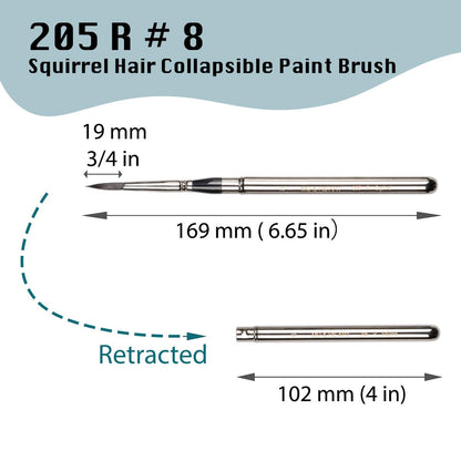 	Pos 10: Collapsible brush closed - portable travel watercolor