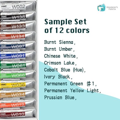 	Pos 7: Portable mini watercolor palette packaging - 12 Holbein colors