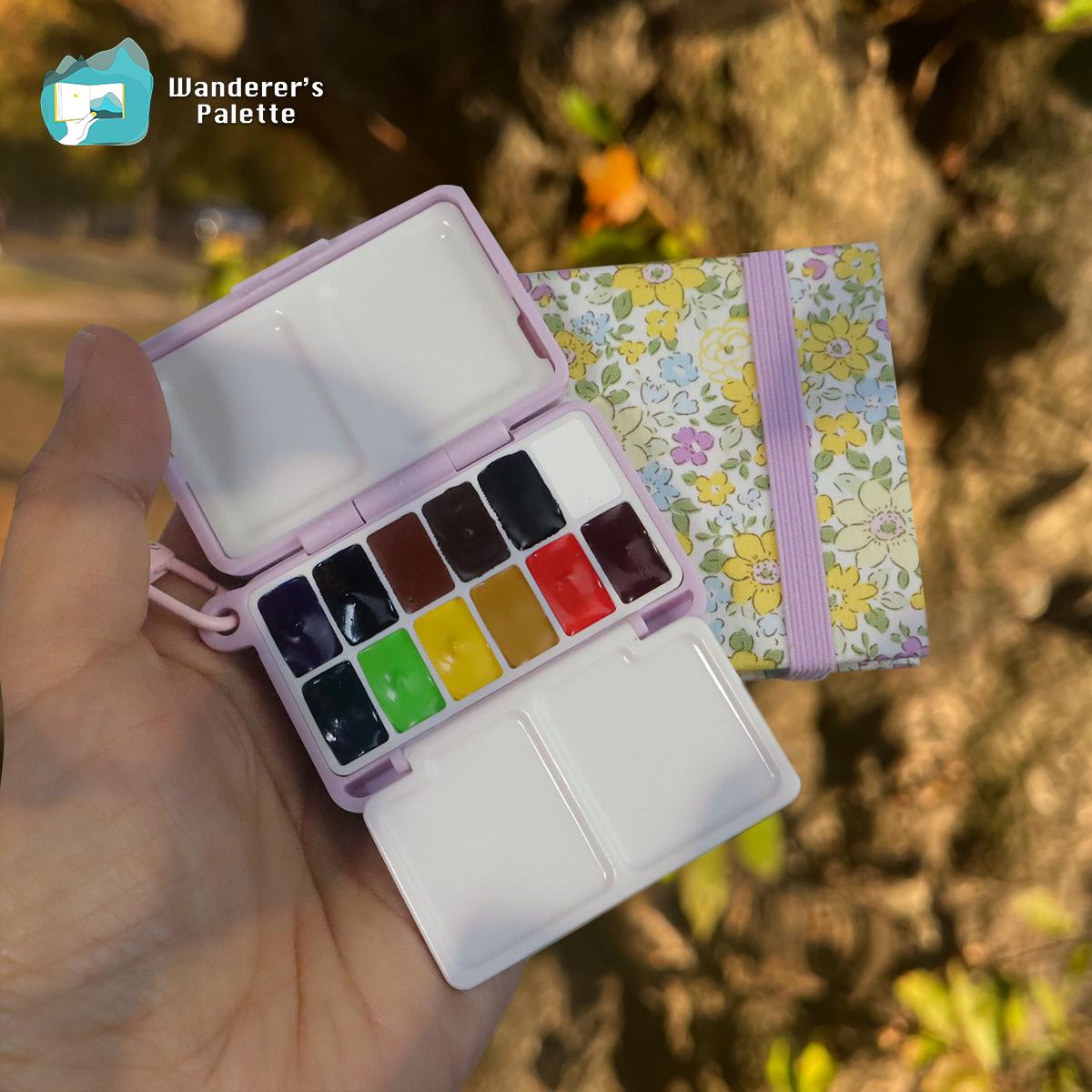 Mini Linen-Covered Watercolor Journal | 100% Cotton 300gsm, 2.4×2.4" Travel Pocket Sketchbook