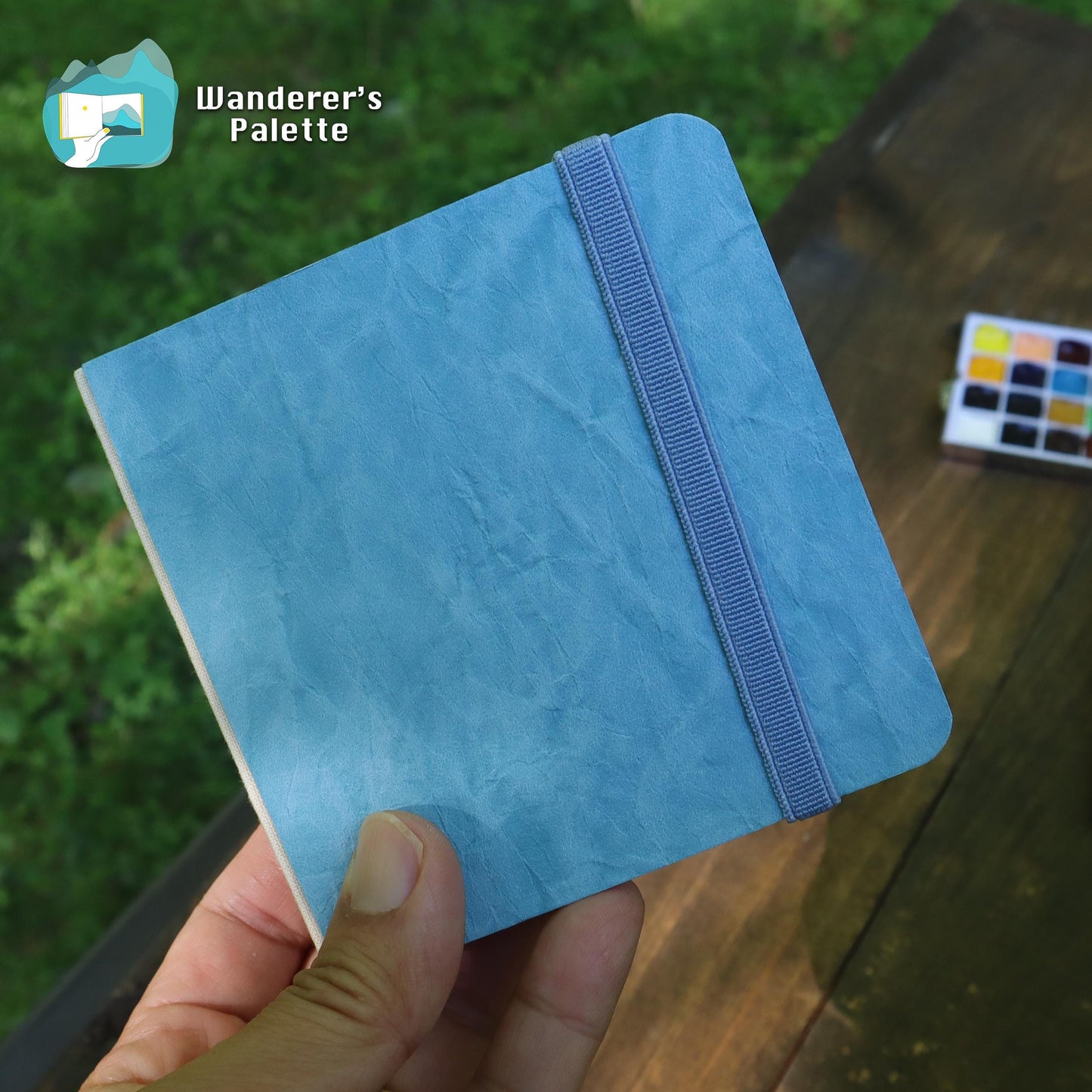 	Pos 4: Cotton watercolor journal open - 100% cotton 300gsm pages