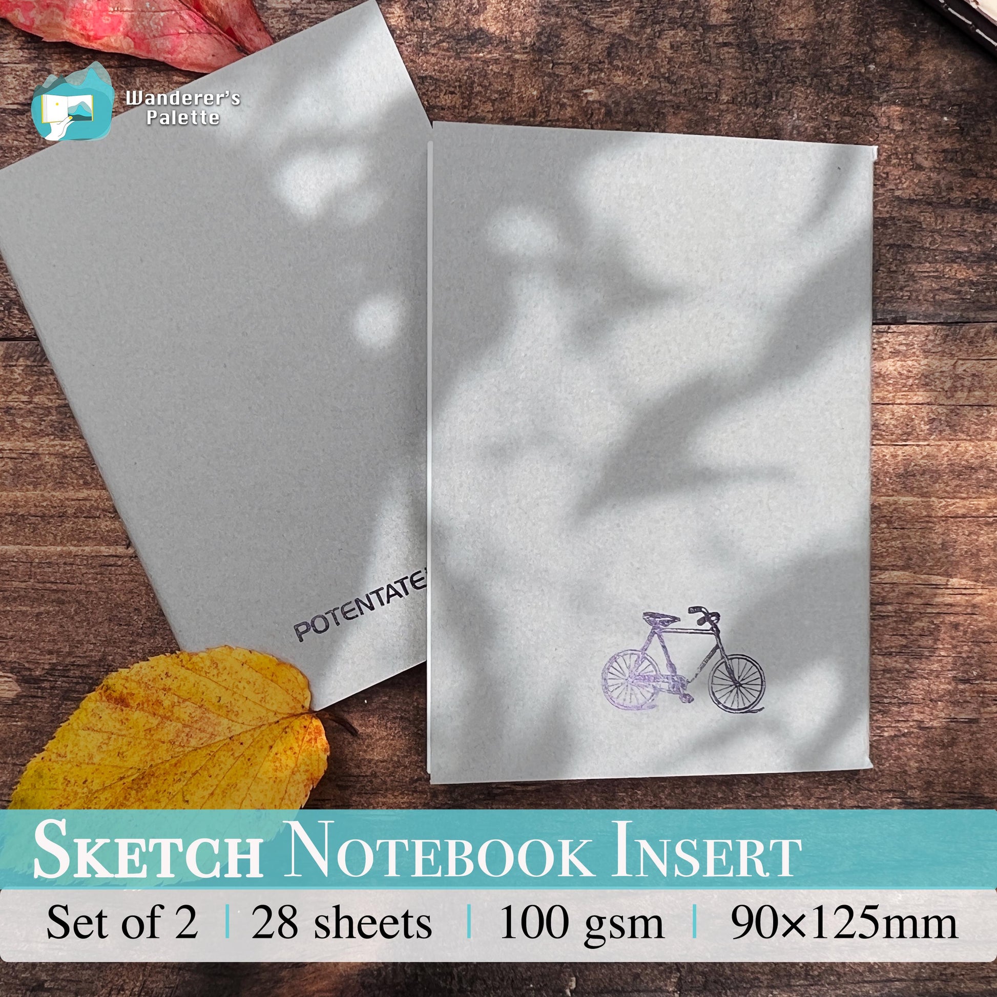 Kraft paper insert detail - traveler's notebook refill set