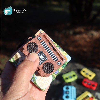 Mini Watercolor Palette | Retro Boombox Design, Travel Paint Set