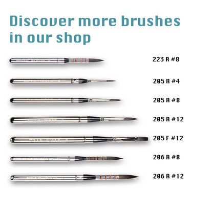 	Pos 10: Collapsible brush closed - portable travel watercolor
