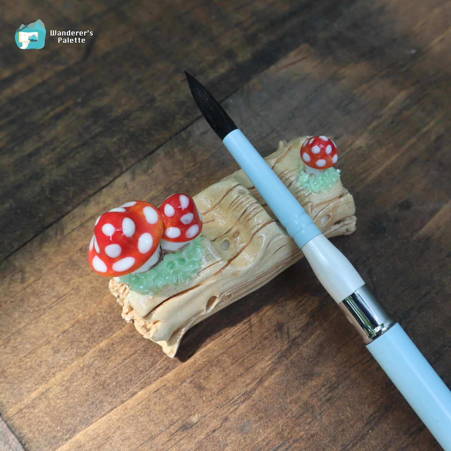 Handmade Ceramic Mushroom Watercolor Accessories | Artist Gift | Woodland Pottery watercolor palettte