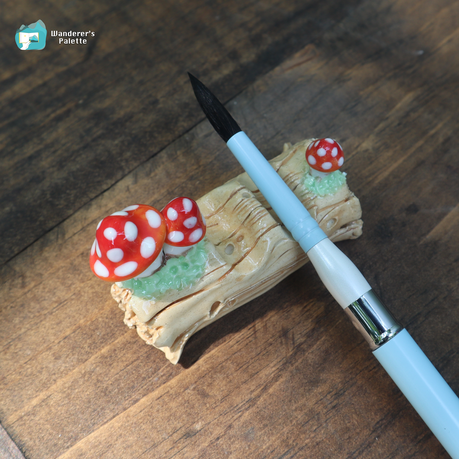 Handmade Ceramic Mushroom Watercolor Accessories | Artist Gift | Woodland Pottery watercolor palettte