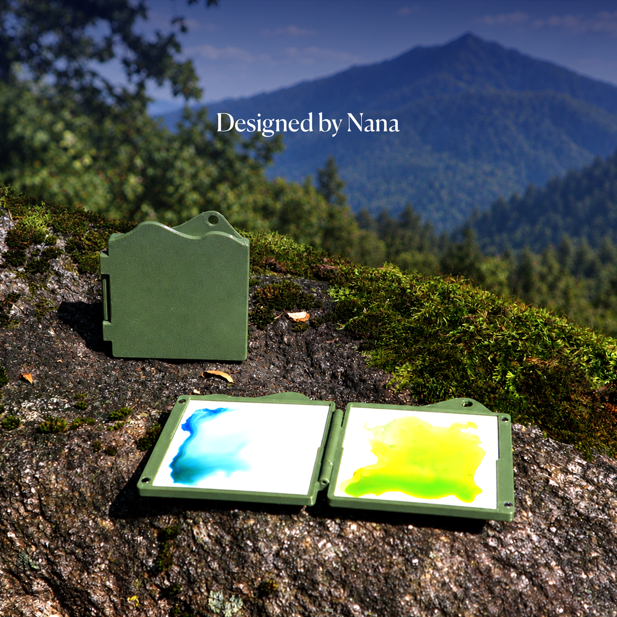 Ultra-Light Folding Watercolor Mixing Palette– Ceramic Surface for Travel