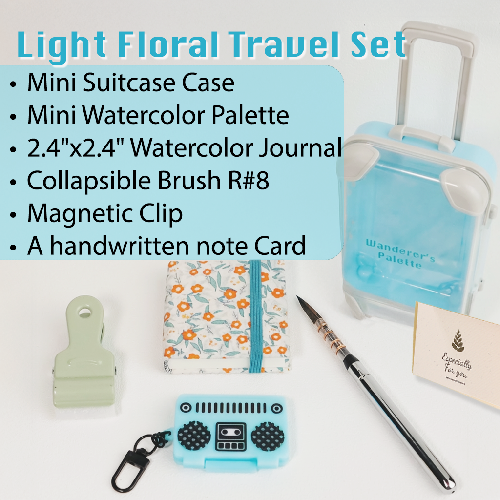 Personalized Mini Notebook Set | Gold Foil Cover, Pocket Journal with Pen & Suitcase Gift Box