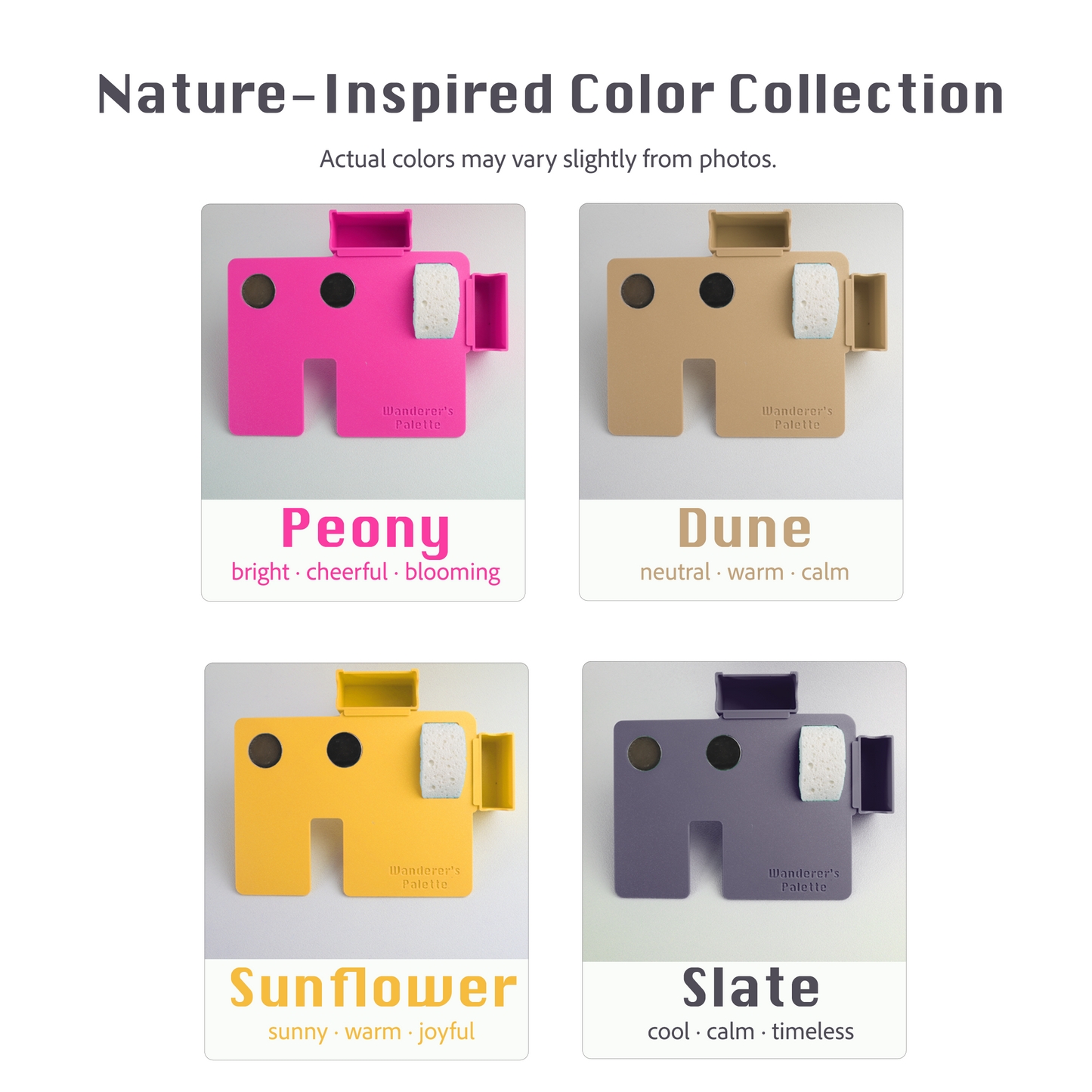 Personalized Plein Air Watercolor Board ｜ Palette Adapter | Choose Your Color & Custom Text ｜ Gift for Artist