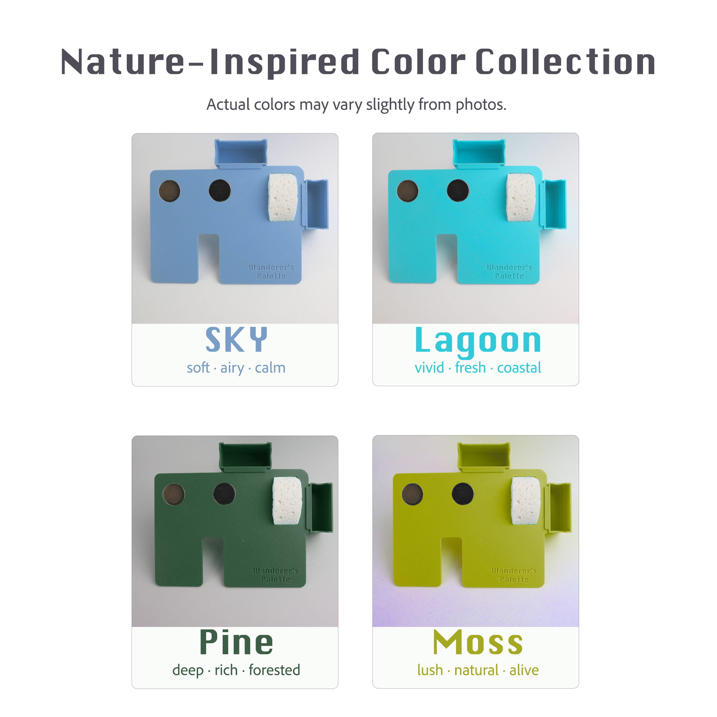 Personalized Plein Air Watercolor Board ｜ Palette Adapter | Choose Your Color & Custom Text ｜ Gift for Artist