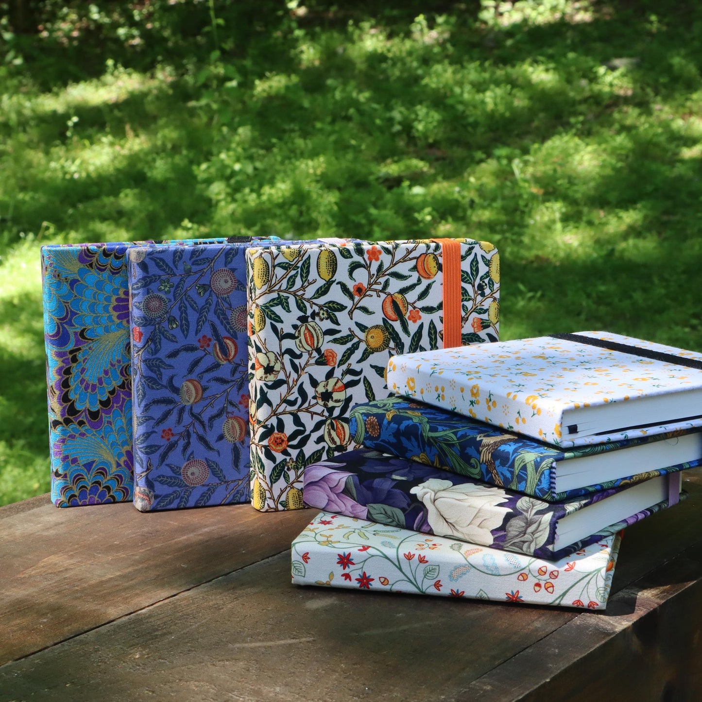 Floral Linen Cover Watercolor Journal | 100% Cotton 300gsm Travel Sketchbook, 4.7×4.7"