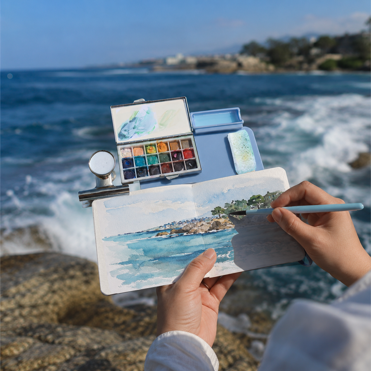 Wanderer's Magnetic Watercolor Palette Painting Board