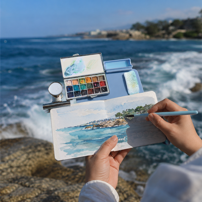 Wanderer's Magnetic Watercolor Palette Painting Board