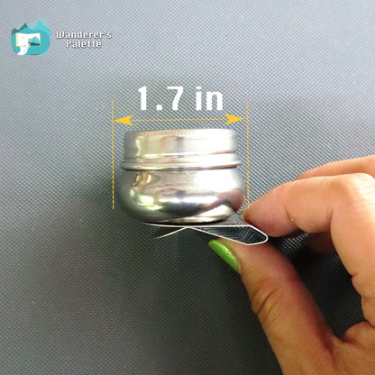 Stainless Steel Travel Palette Cup | Single & Double Dipper with Screw Lid, Artist Water Cup