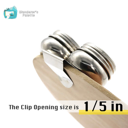 Stainless Steel Travel Palette Cup | Single & Double Dipper with Screw Lid, Artist Water Cup