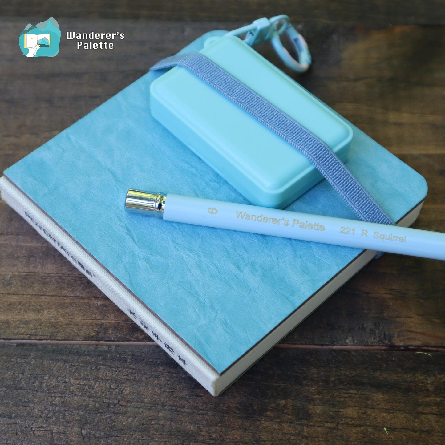 	Pos 10: Cotton watercolor journal closed - faux leather 4x4 sketchbook