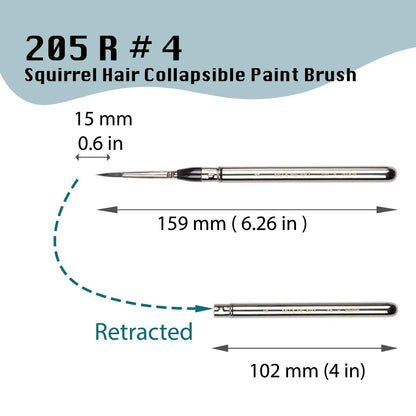 	Pos 9: Travel watercolor brush - squirrel mix hair close-up