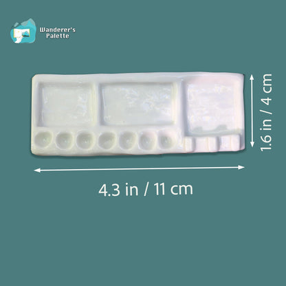 Handmade Mini Ceramic Watercolor Palette | Portable Travel Mixing Palette for Urban Sketching