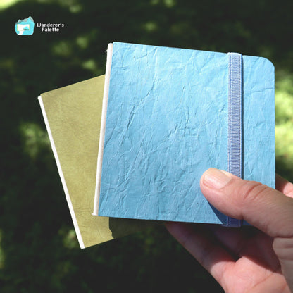 	Pos 1: Cotton watercolor journal 4x4 inch - 100% cotton 300gsm faux leather travel sketchbook