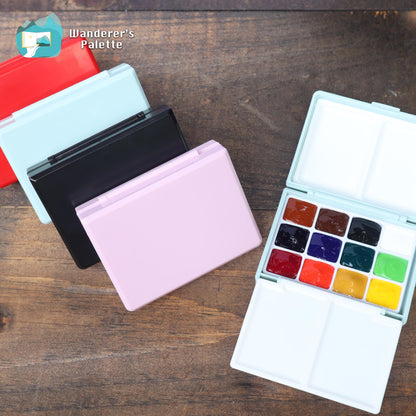 Watercolor Travel Palette | 12/24 Colors | 0.5ml/1ml Pan | Hand-Filled with Professional Holbein Watercolors
