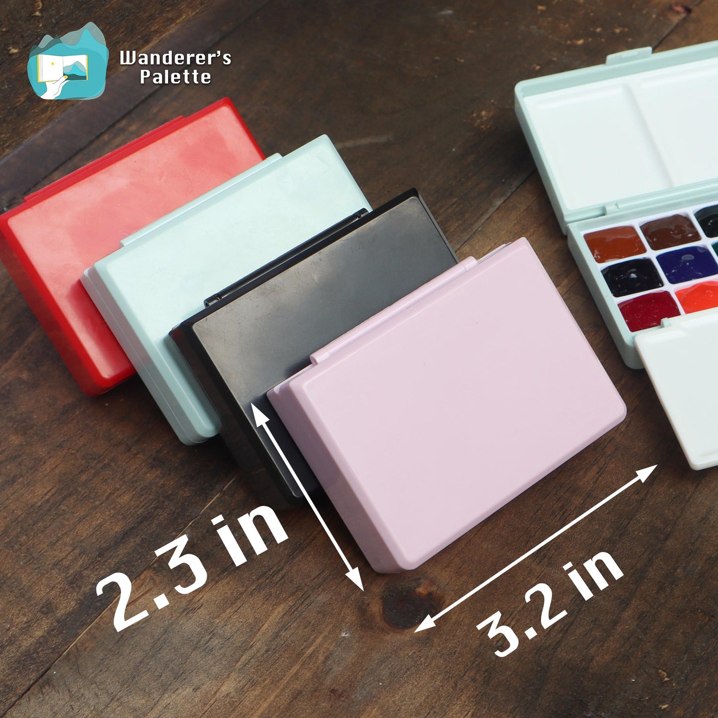 Watercolor Travel Palette | 12/24 Colors | 0.5ml/1ml Pan | Hand-Filled with Professional Holbein Watercolors