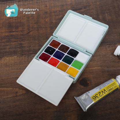 Watercolor Travel Palette | 12/24 Colors | 0.5ml/1ml Pan | Hand-Filled with Professional Holbein Watercolors