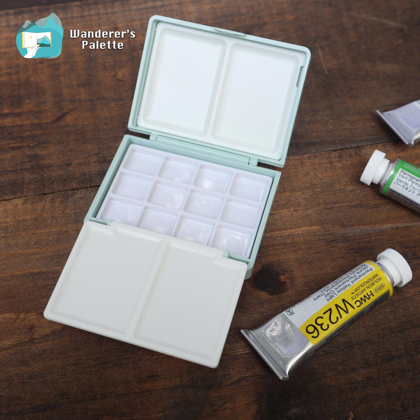 Watercolor Travel Palette | 12/24 Colors | 0.5ml/1ml Pan | Hand-Filled with Professional Holbein Watercolors
