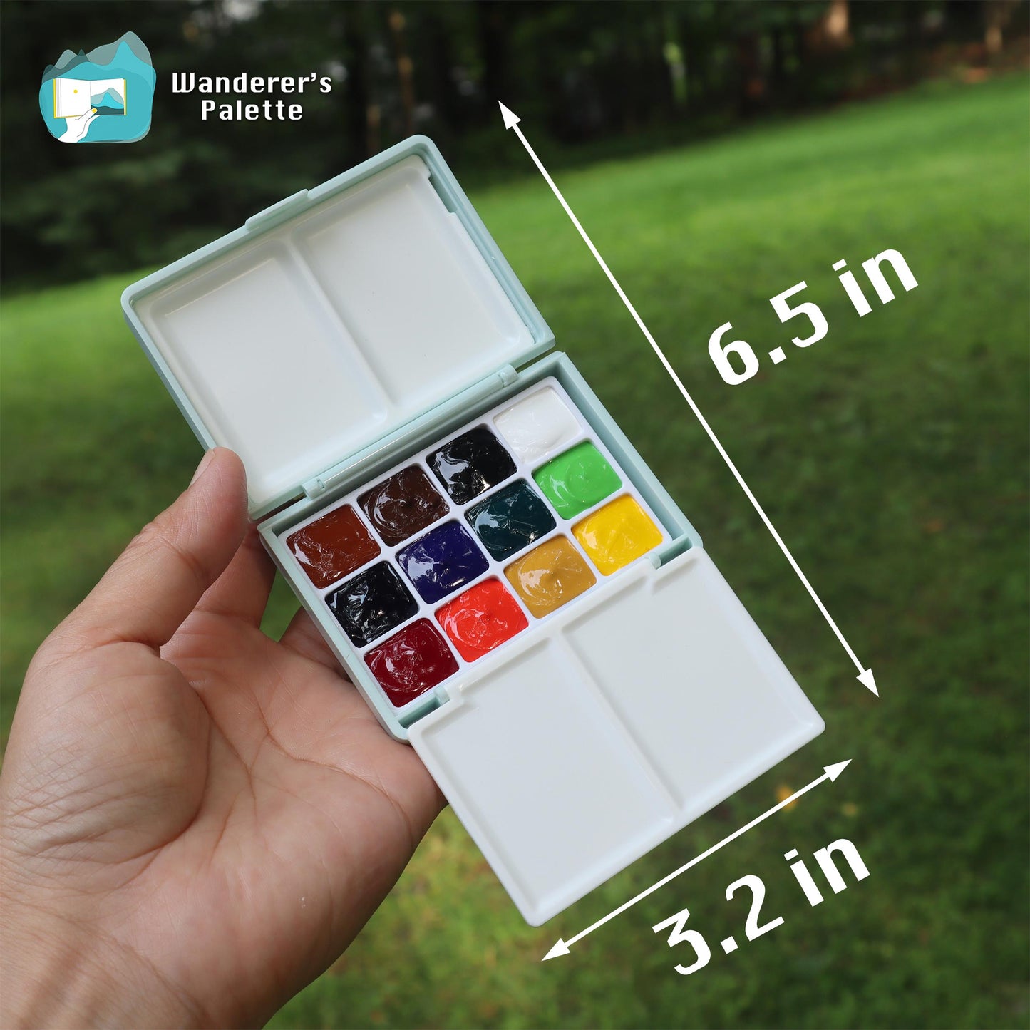 Watercolor Travel Palette | 12/24 Colors | 0.5ml/1ml Pan | Hand-Filled with Professional Holbein Watercolors