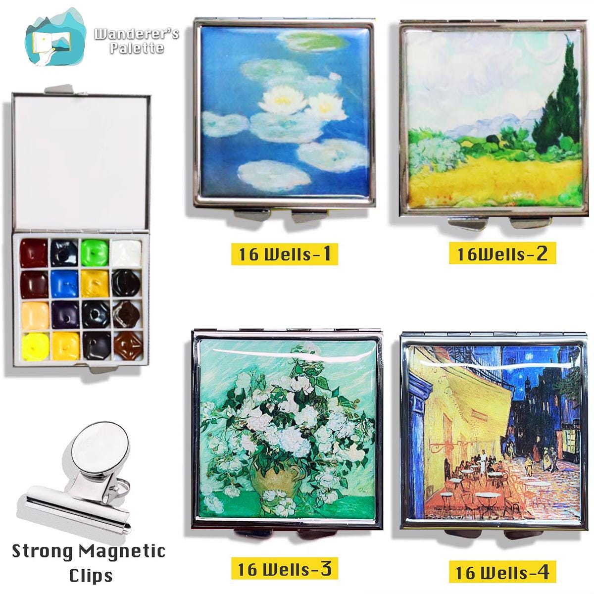 Gift for Artist ｜Lavender Watercolor Travel Art Set | Plein Air Painting Set |