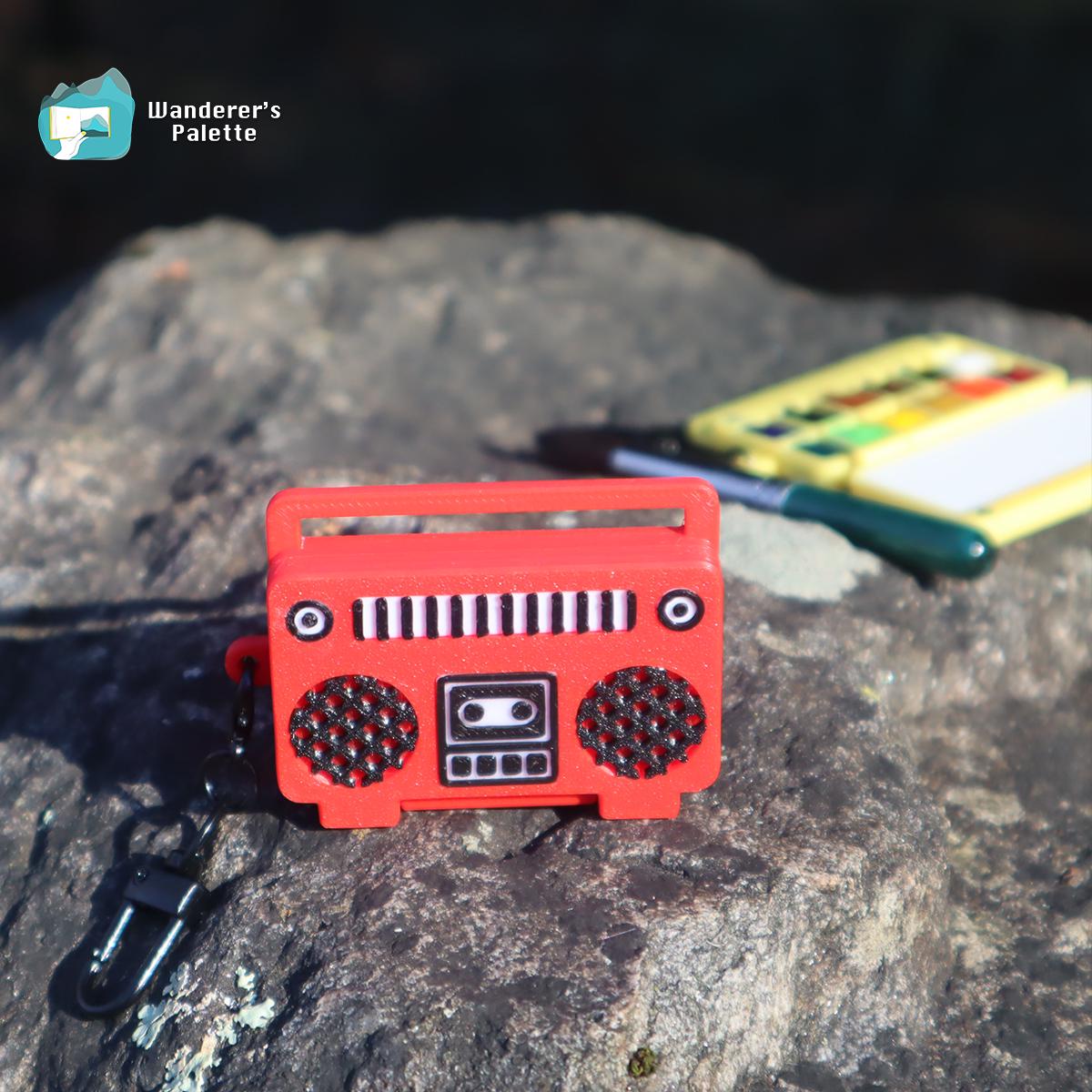 Mini Watercolor Palette | Retro Boombox Design, Travel Paint Set