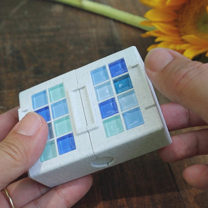 24 Wells Handmade Watercolor Palette | Portable Travel Paint Box, Urban Sketching Art Kit - Orange