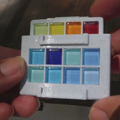 Mini Handmade Watercolor Palette with Water Bucket | Portable Travel Paint Box for Urban Sketching & EDC Art Kit