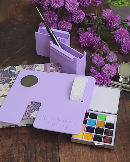 Gift for Artist ｜Lavender Watercolor Travel Art Set | Plein Air Painting Set |