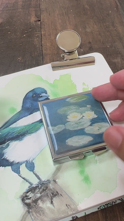 Magnetic Watercolor Travel Palette – 16/18 Holbein Colors