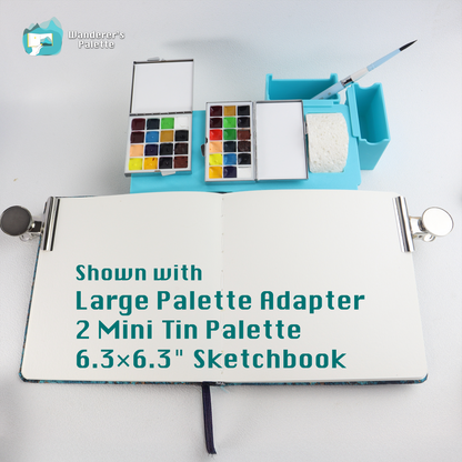 Personalized Plein Air Watercolor Board ｜ Palette Adapter | Choose Your Color & Custom Text ｜ Gift for Artist